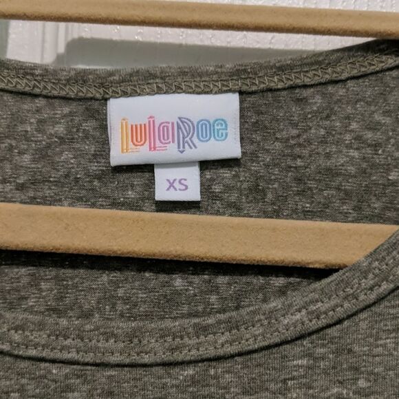 Lularoe gray rainbow print tunic Sz XS NWT - Picture 3 of 5